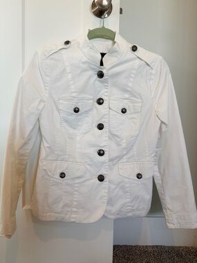 White Military-Style Women's Jacket (S)